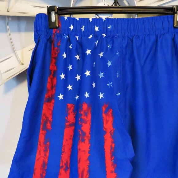 NWOT Cozople Patriotic 4th Of July Swim Trunks Size Large Compression Liner - Picture 6 of 8